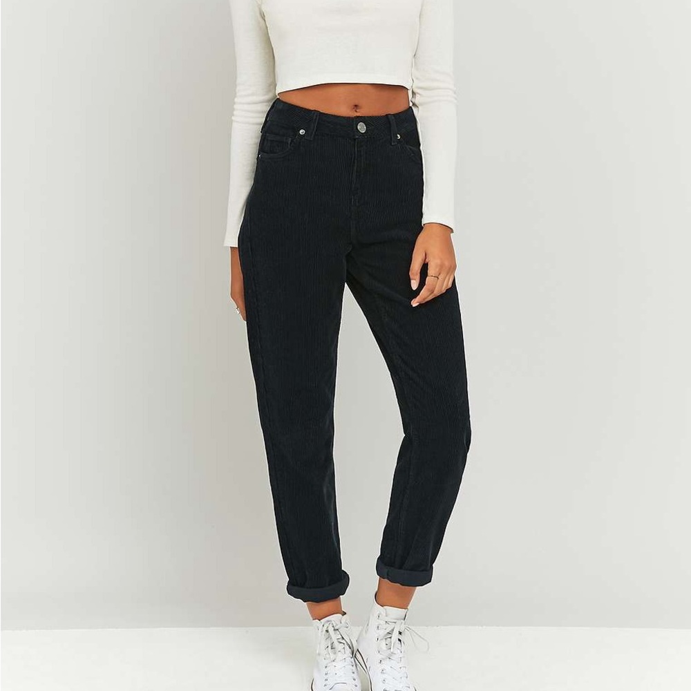 BDG Corduroy Pants – Black – High Waisted Straight Leg - 26